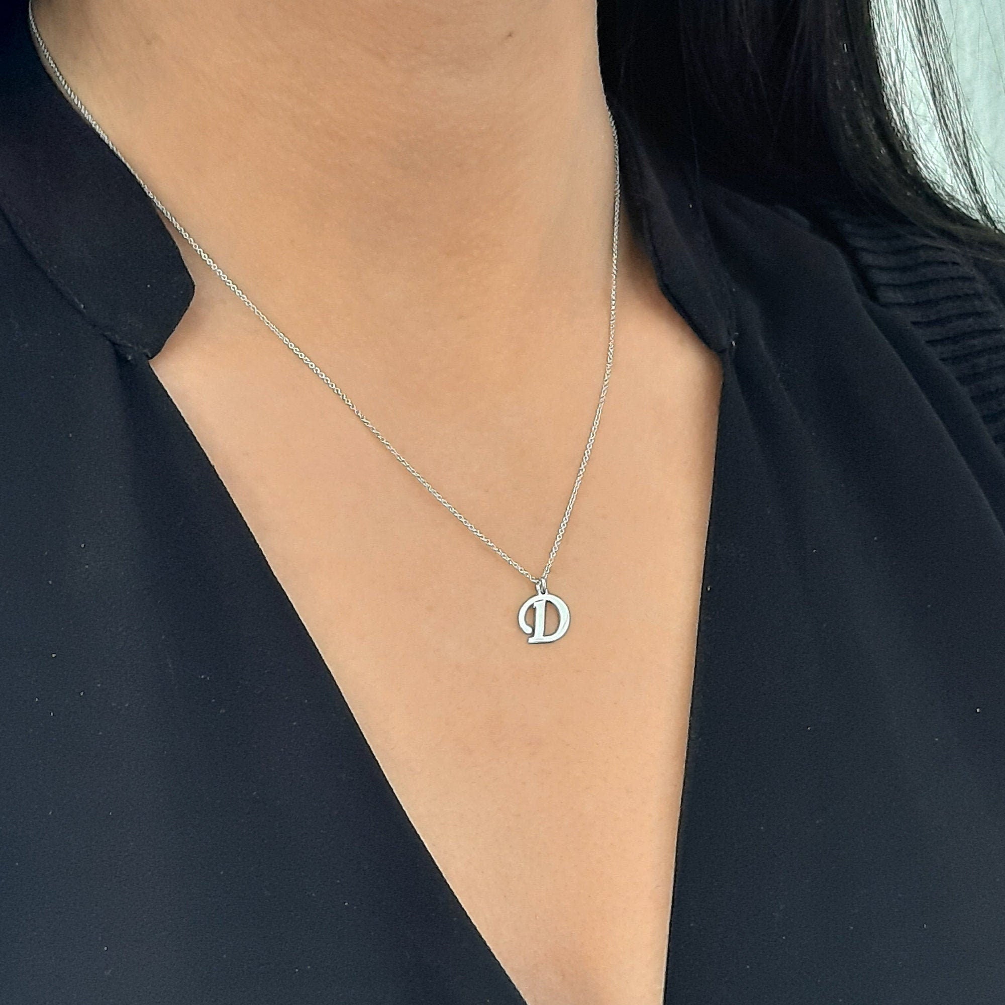 14 solid gold Personalized Letter Necklace - InfinityJools