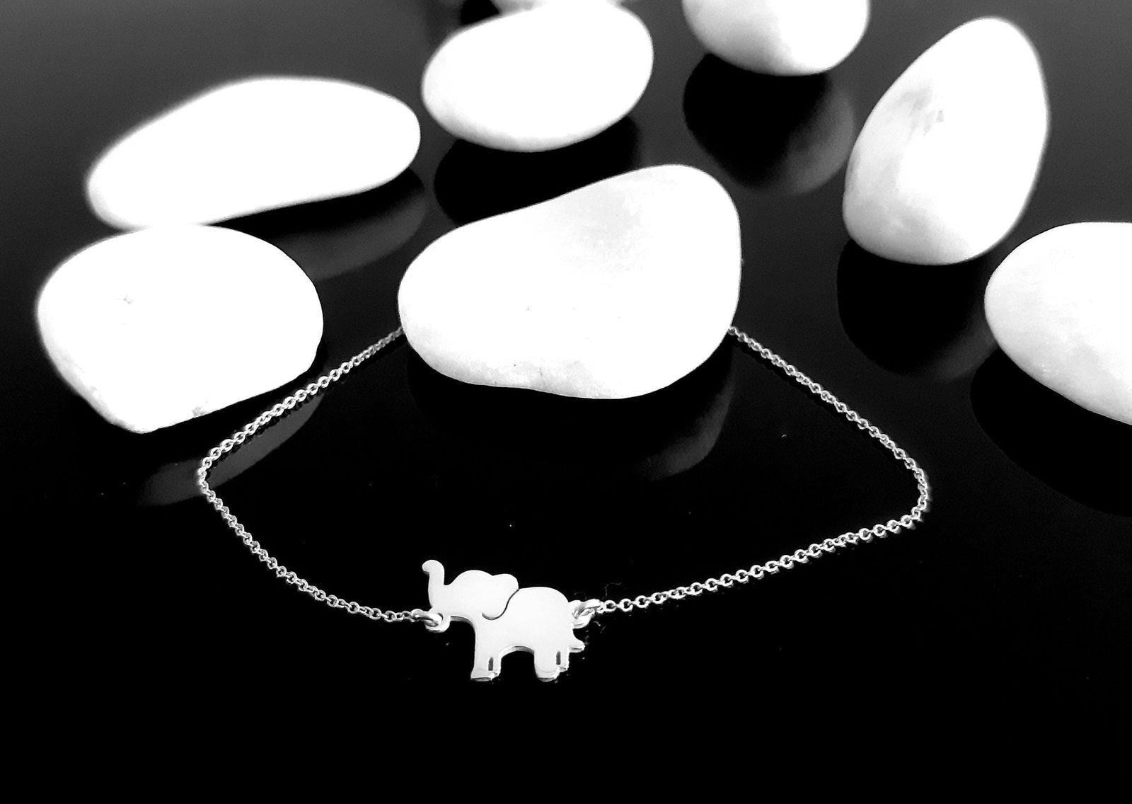 14K Rose Gold Elephant Charm Bracelet - InfinityJools