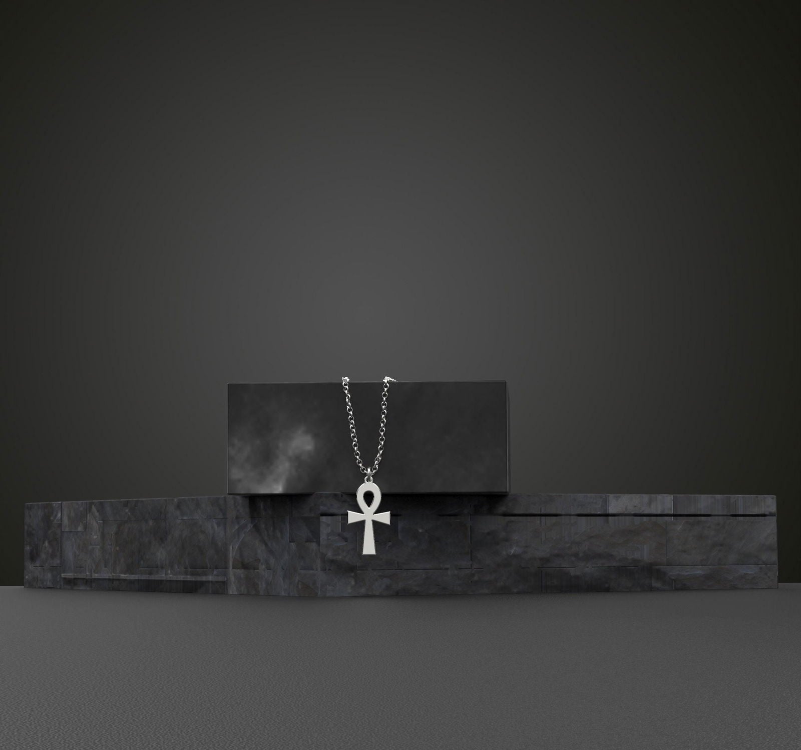 14K Solid gold Ankh cross Necklace - InfinityJools