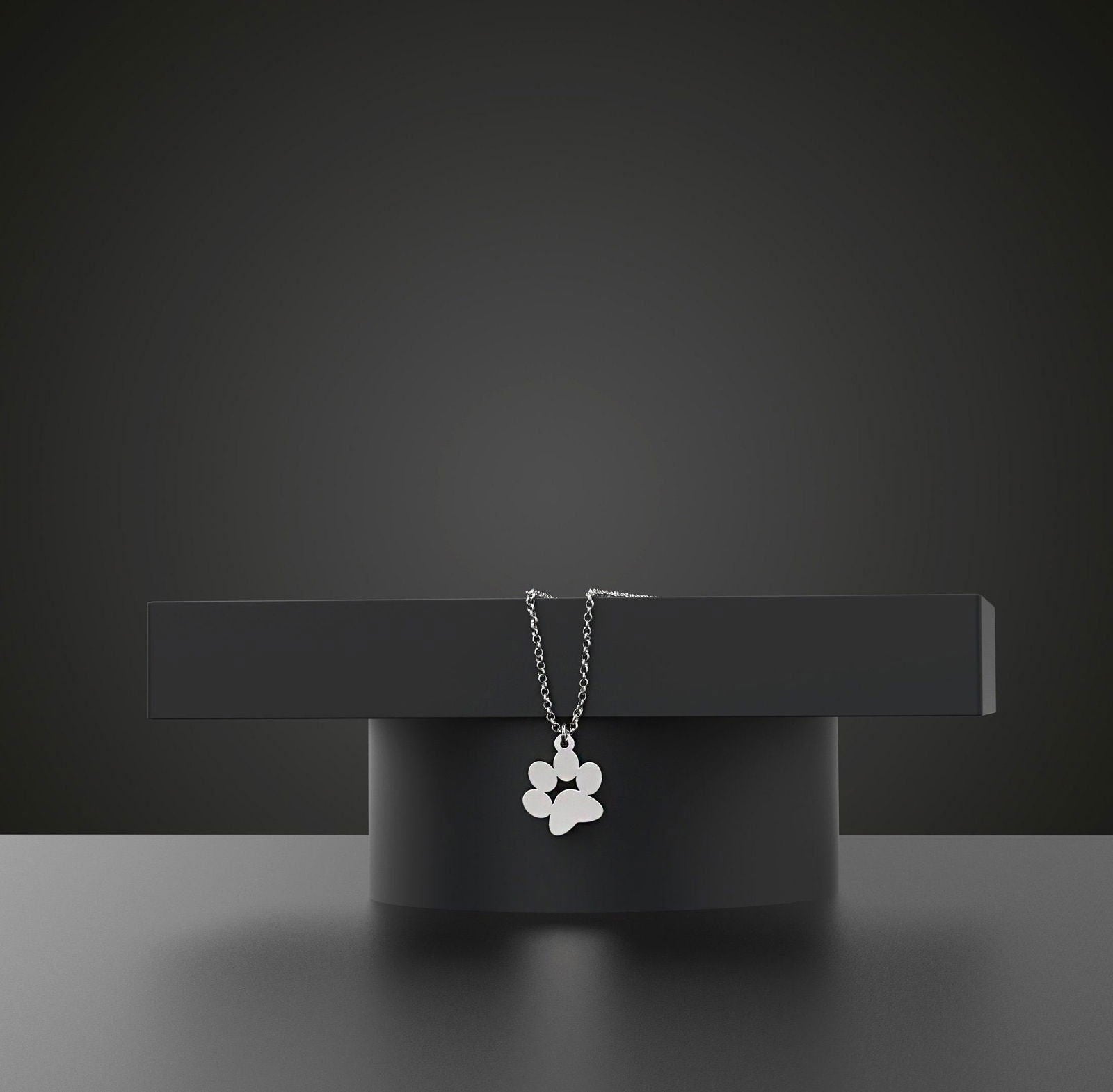 14k Solid gold footprint necklace - InfinityJools