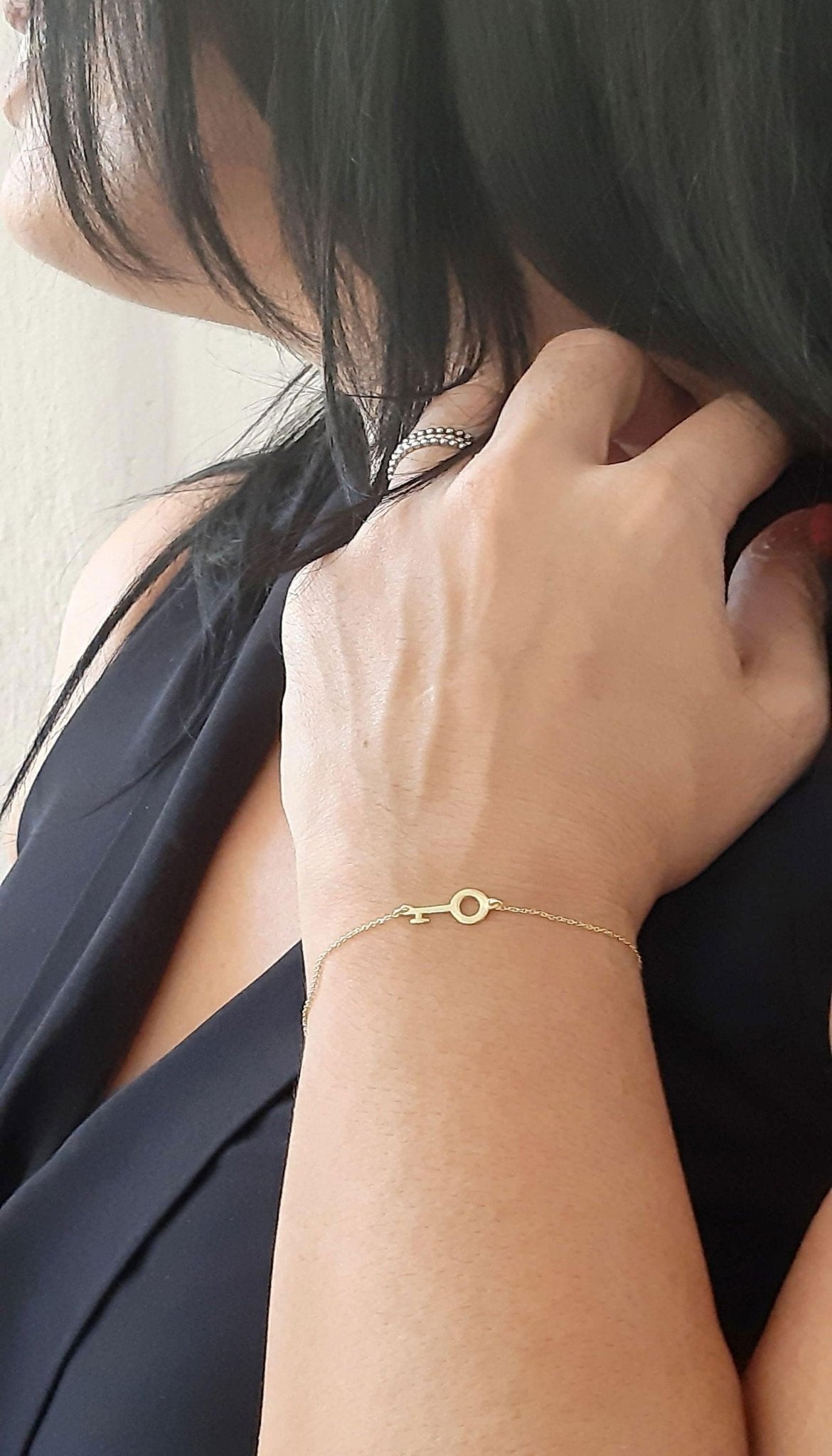 14k solid gold Key Bracelet - InfinityJools