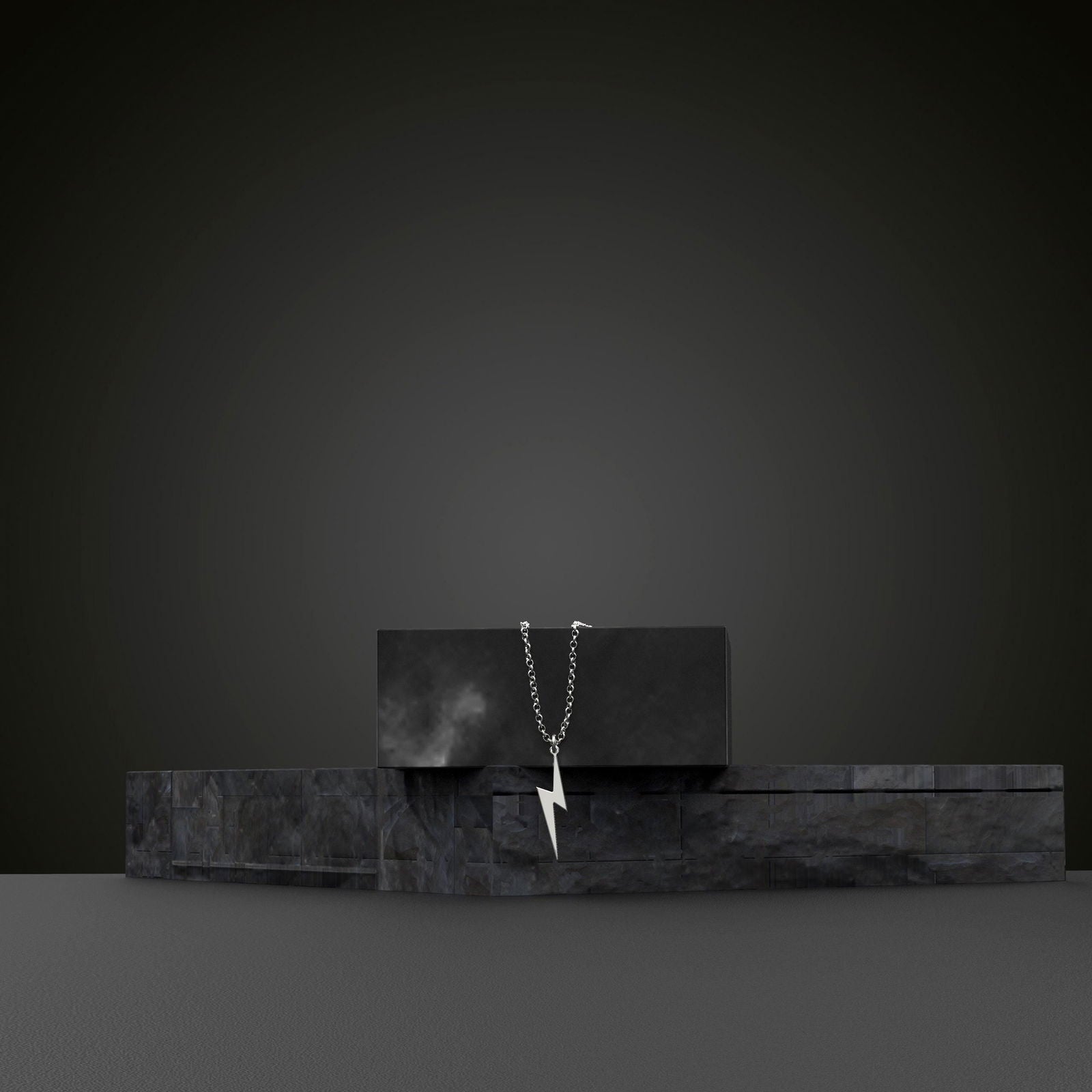 14K Solid Gold Lightening Bolt Necklace - InfinityJools