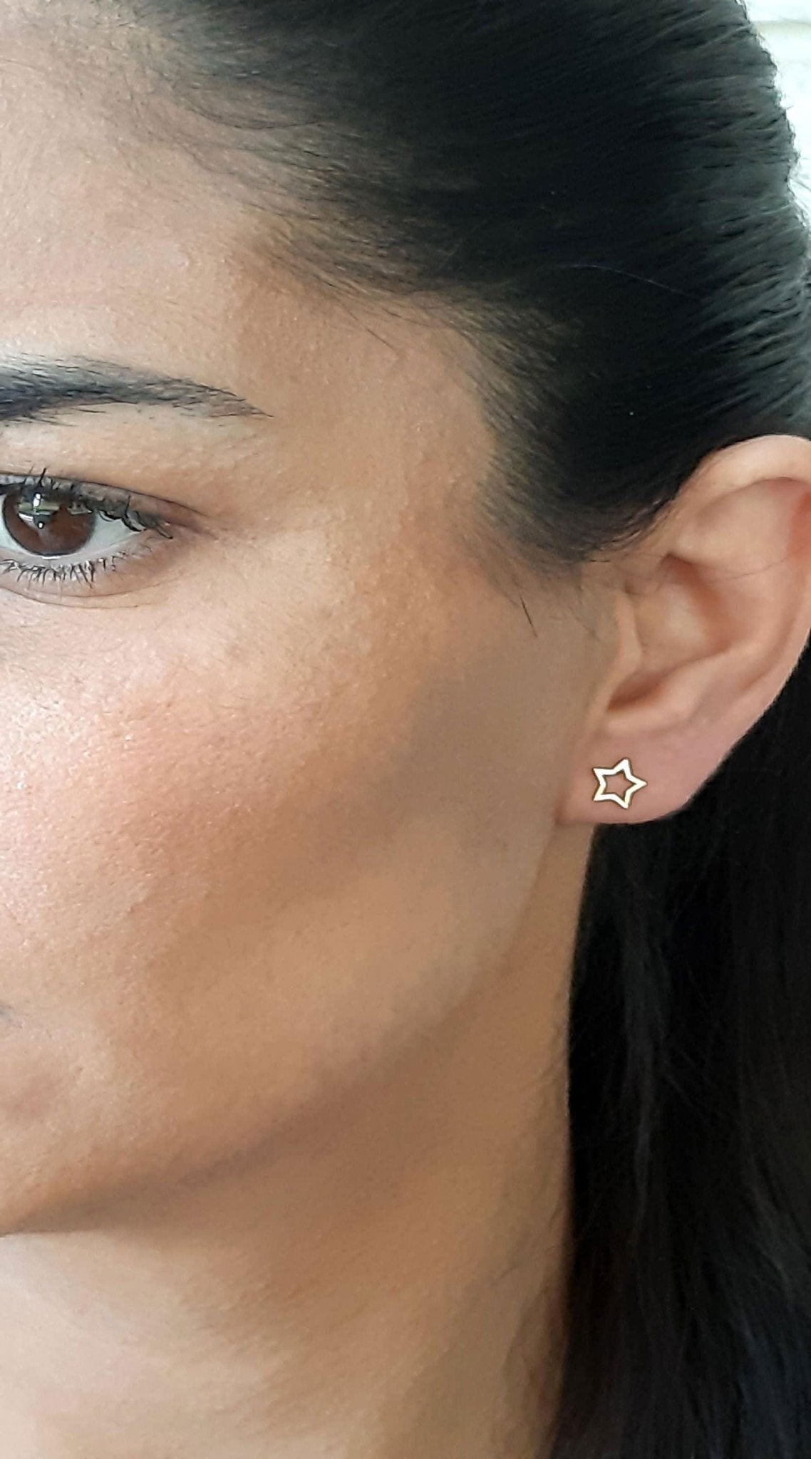 14K Solid Gold Star Stud Earrings - InfinityJools