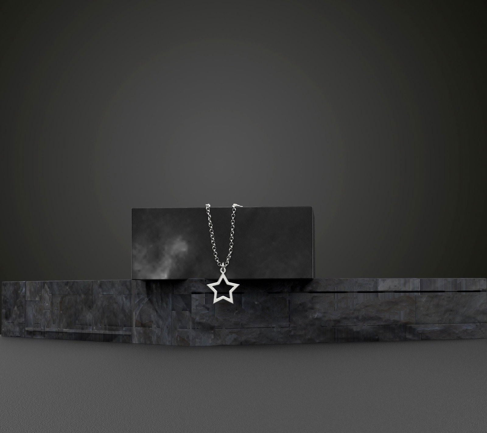 14k Star Necklace, Gold star Necklace - InfinityJools