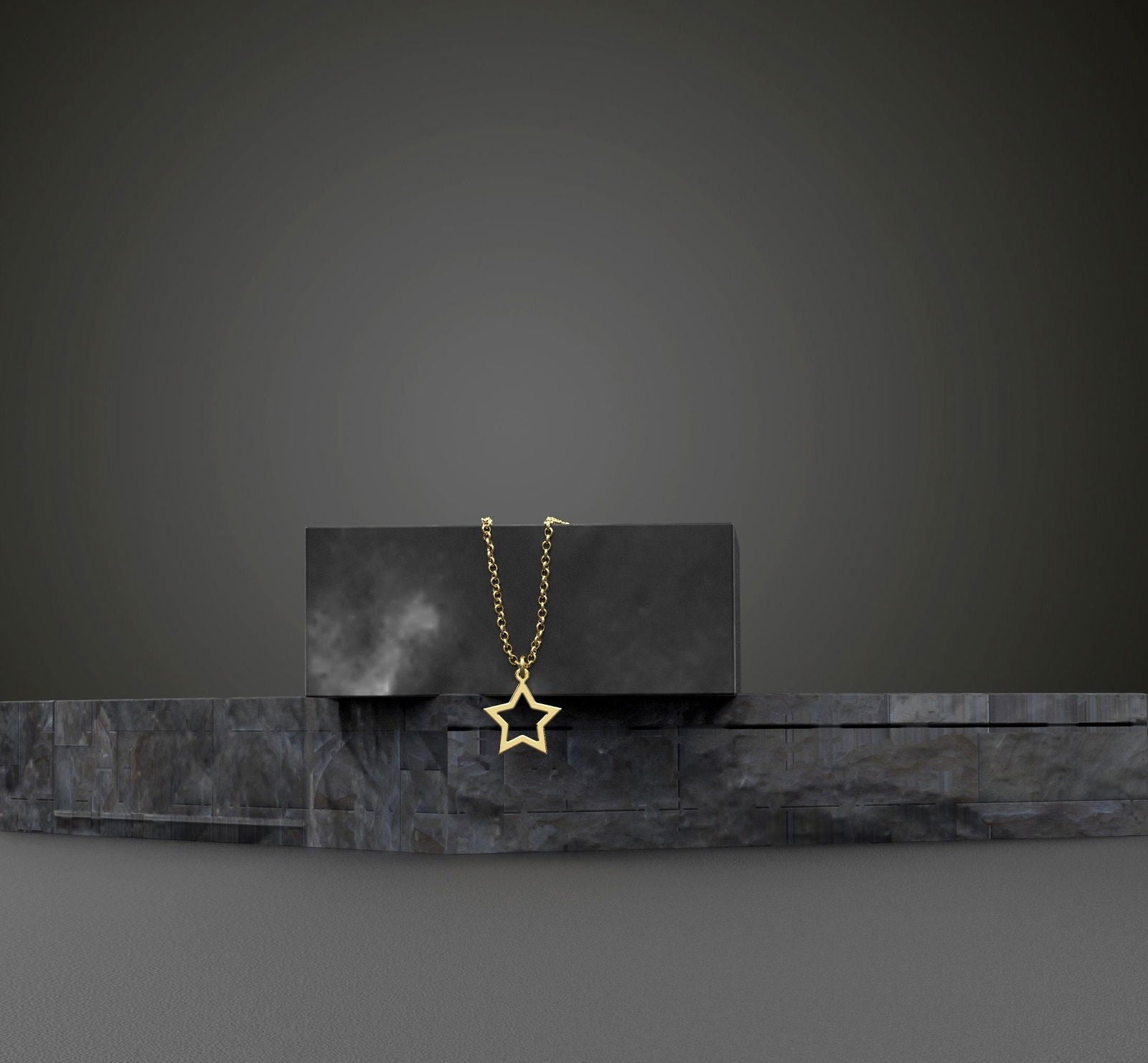 14k Star Necklace, Gold star Necklace - InfinityJools