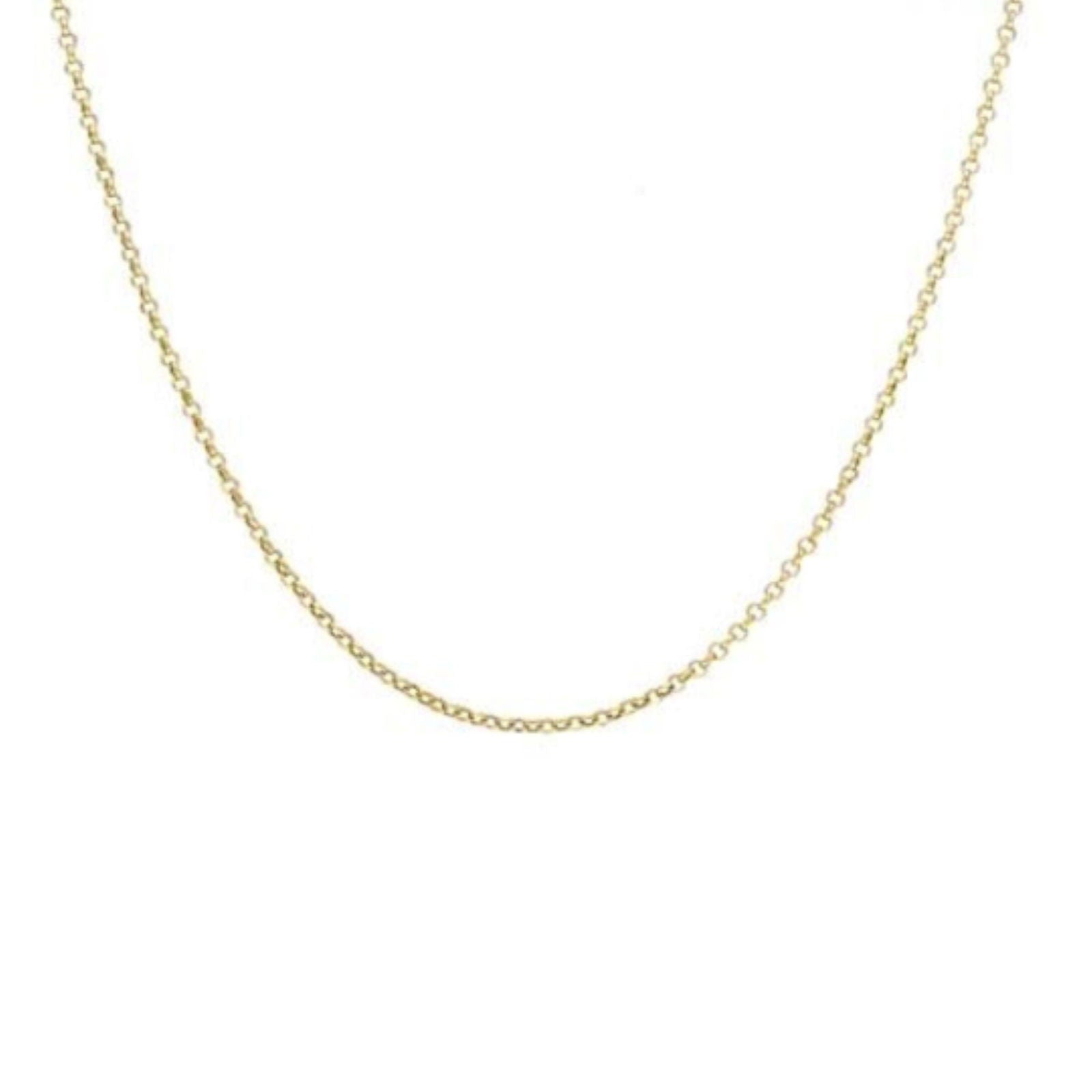 9k & 14k gold cable chain, Solid Gold Simple Gold Chain - InfinityJools