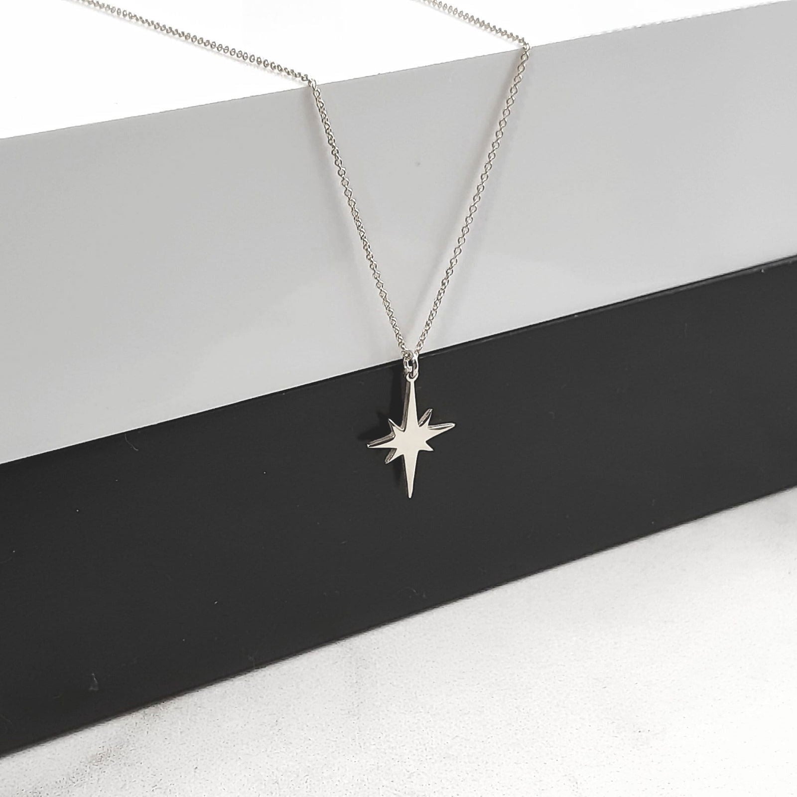 Dainty 14k Solid Gold North Star Necklace - InfinityJools