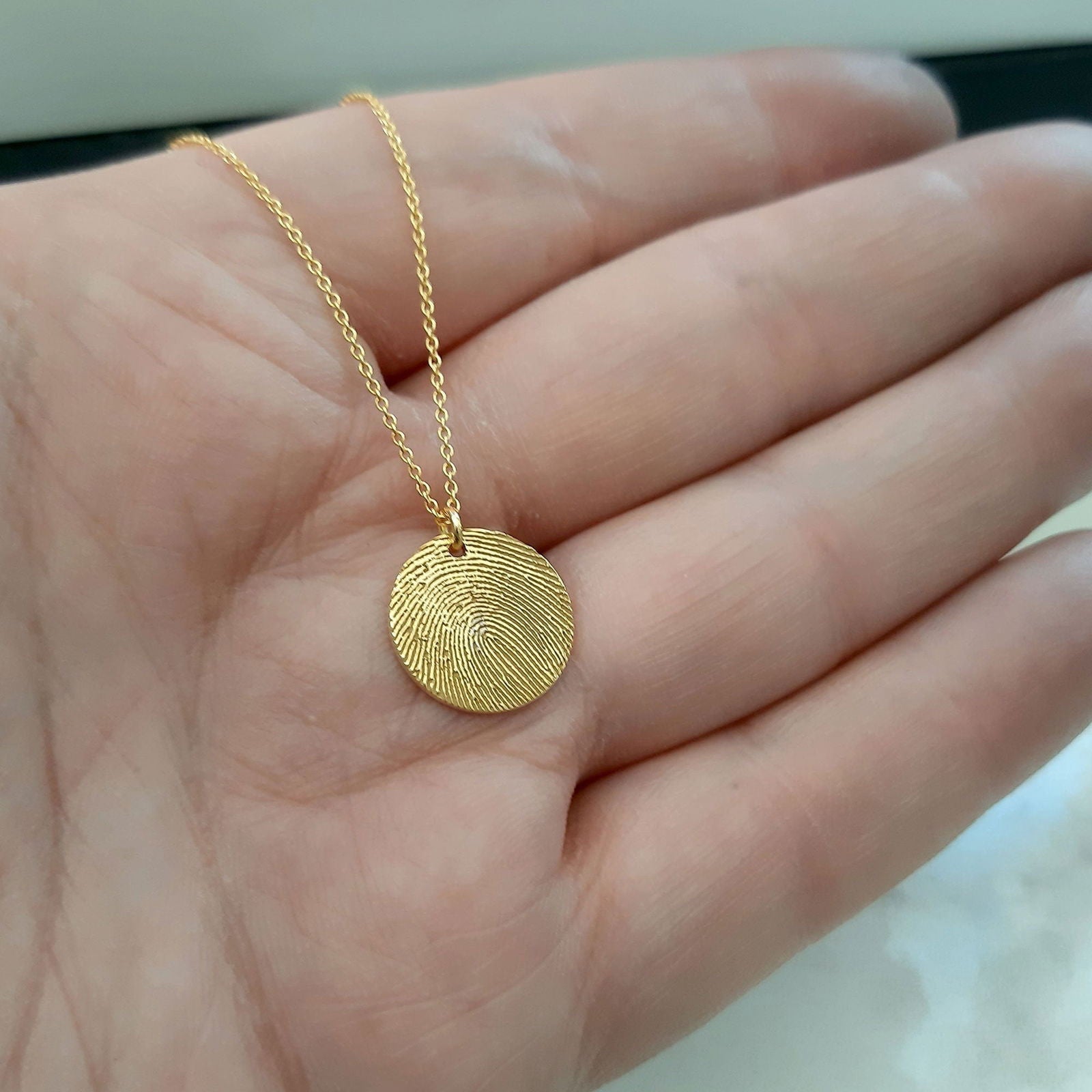 Handwriting Necklace • Custom Handwriting Jewelry • Signature Disc Necklace - InfinityJools