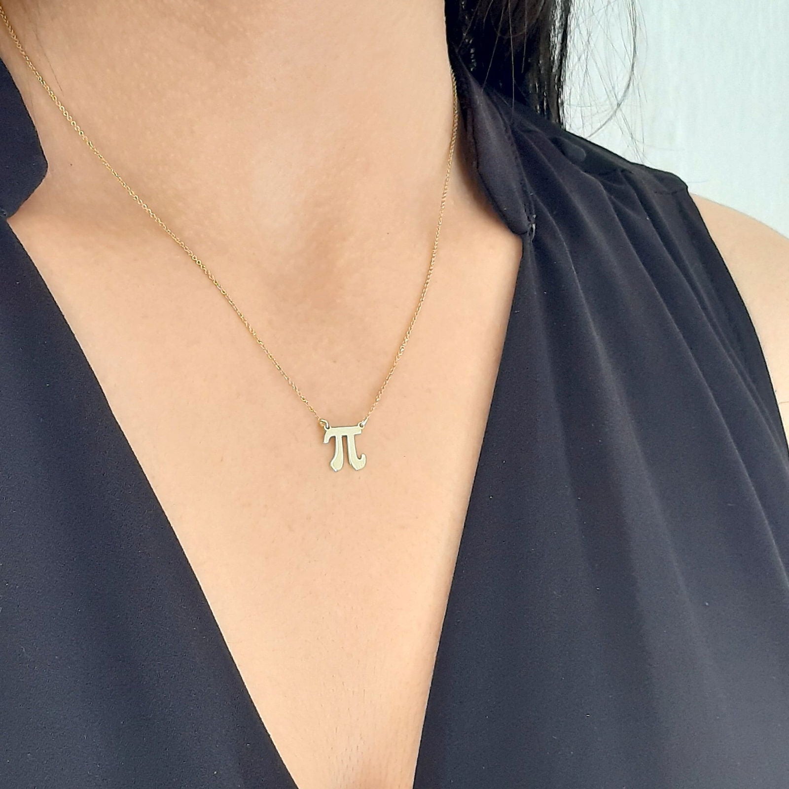 Pi Necklace, Pi Jewelry, Math Necklace, Pi Symbol Necklace - InfinityJools