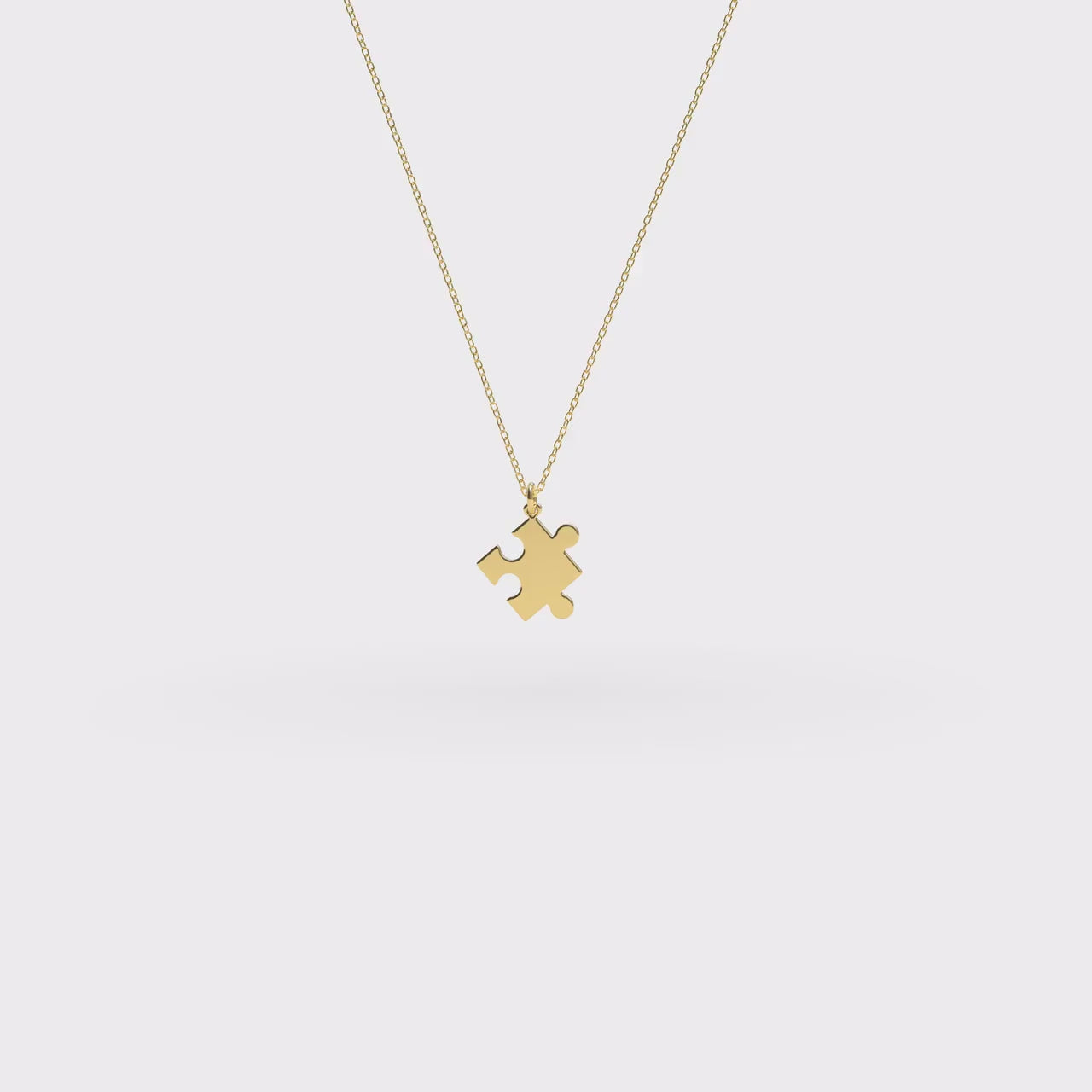Handmade Solid Gold Puzzle Necklace