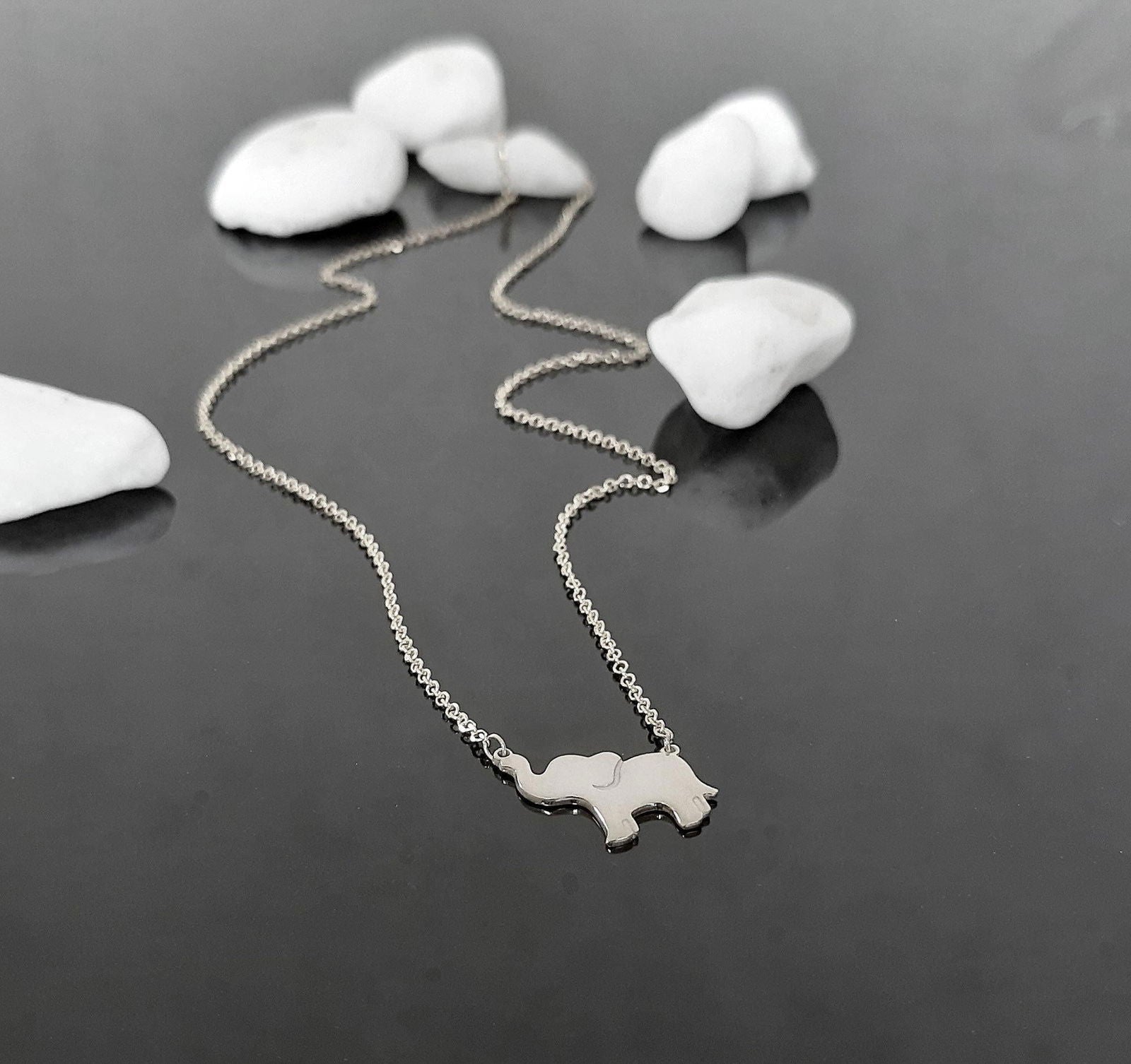 Solid Gold elephant necklace - InfinityJools