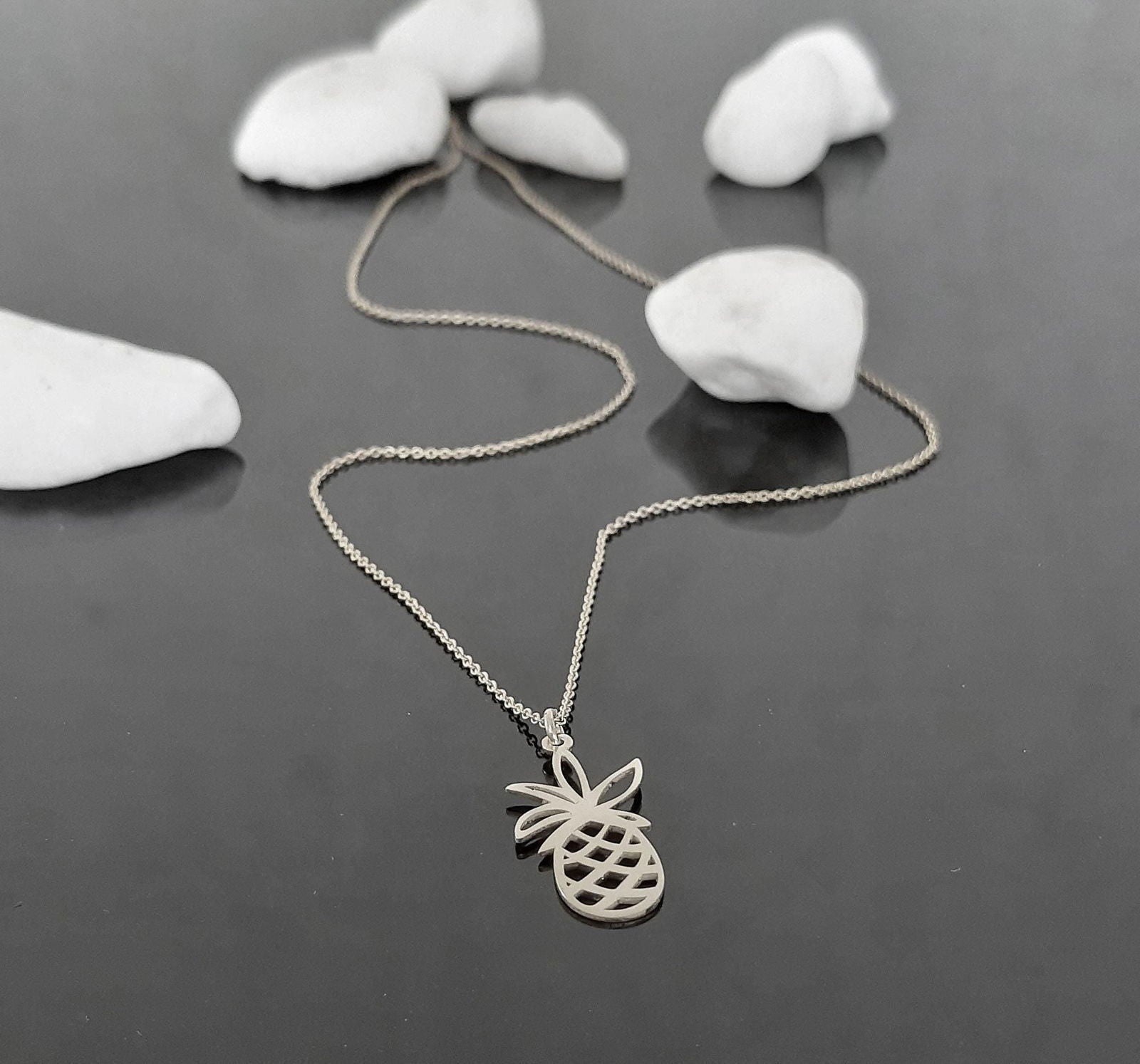 Solid Gold Pineapple necklace - InfinityJools