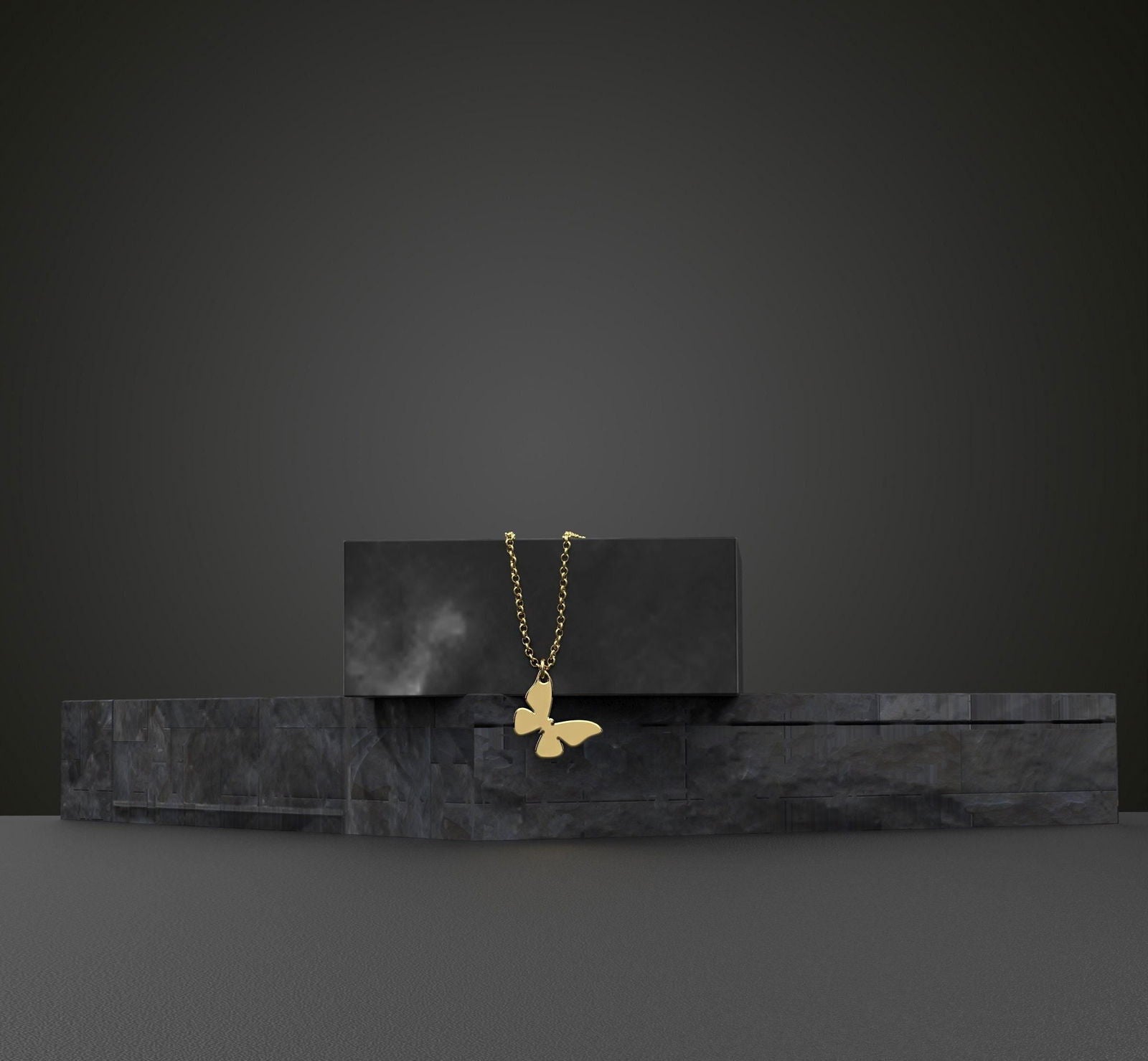 Tiny Gold Butterfly Necklace - InfinityJools